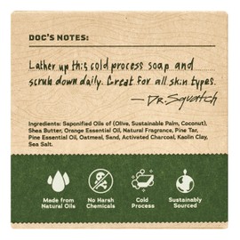 Dr. Squatch Men's Bar Soap - 5-Pack Pine Tar - All Natural Bar Soap for Men - 5 Bars of Soap - Smell like an Old Growth Forest