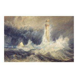 Spiffing Prints Joseph Mallord William Turner - Bell Rock Lighthouse - Small - Semi Gloss - Unframed