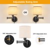 GOODATE ENCOMLI Dimmable Plug in Wall Sconces, Swing Arm Wall