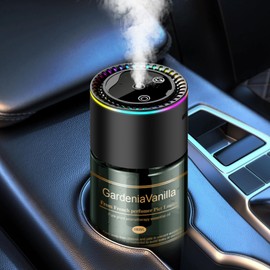 Smart Car Air Freshener Diffuser -270-Day Long-Lasting Essential Oil 6.09 Fl Oz /180ml, Auto On/Off Sensor, Ultrasonic Dual Modes, Multi-Mode Adjustable, Natural French Fragrance Oils, GardeniaVanilla