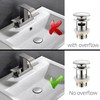 Heixutas Brass P Trap with Bathroom Sink Stopper : 1-1/4