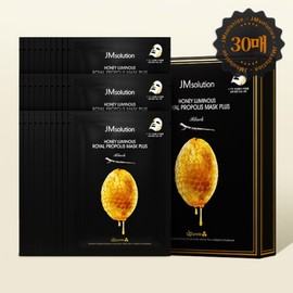 JM Solution [JM Solution] Honey Glow Royal Propolis Mask Plus 10 Sheets x 3 Packs, 10-Pack / [제이엠솔루션] 꿀광 로얄 프로폴리스 마스크 플러스 10매 x 3개, 10개입