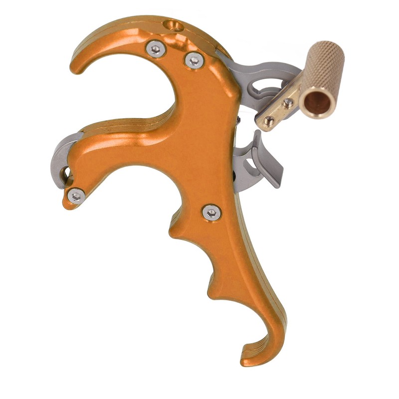 Bow Release Aids Aluminum Alloy Sensitivity Adjustable 4 Fingers Compound