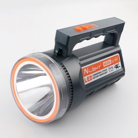 Rechargeable Diving Flashlight with Power Display, IP68 Waterproof and Submersible, Dual Switch 4 Modes Portable LED Searchlight for Camping, Night Dive, Indoor and Outdoor Use (LK-997 White Light)