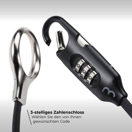 BBB Cycling BBL-55 cyclelock LoopSafe Coil Cable, Black, 1200 mm