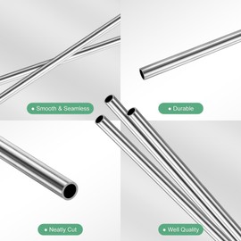 M METERXITY 3-Pack 300mm 304 Stainless Steel Tube, 0.9mm OD 0.1mm Wall Thickness Seamless Stainless Steel Tubing for Construction/Machining/DIY Crafting, Metal Straight Pipe [0.04x0x11.8IN]
