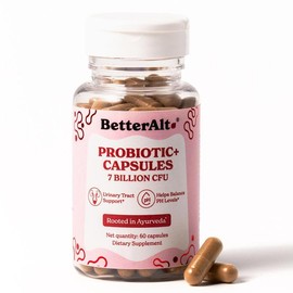 BetterAlt PROBIOTIC+ Capsules (7 Billion CFUs) | 7 Probiotic Strains | Helps With pH Balance | Supplement for Women | 1-Month Pack