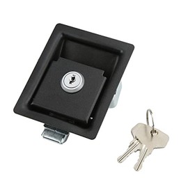 Akozon Cerradura de Manija de RV, Cerradura de Manija de Panel de Gabinete Interior de RV de Acero Al Carbono con 2 Llaves para Cerradura de Pestillo de Puerta de Remolques de Campistas