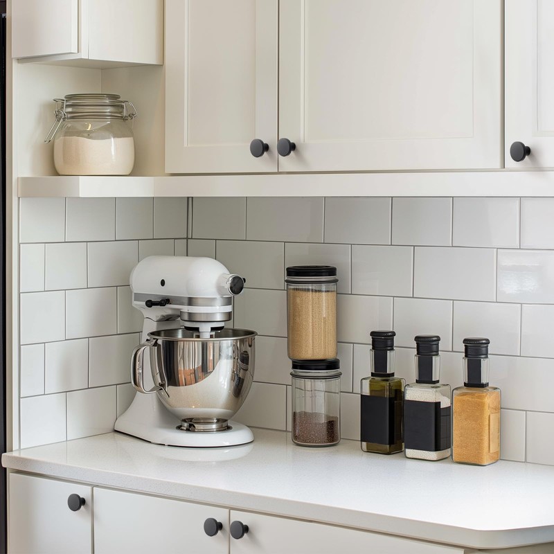 JOY DECOR 30 Pack Black Cabinet Knobs, Matte Black Kitchen