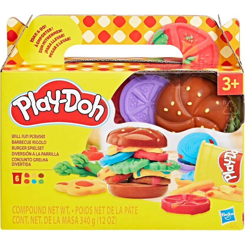 Play-Doh Grill Fun Playset Play Kitchen Toy Arts & Crafts