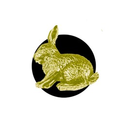 A17 Rabbit CHROME GOLD COLOURED English Pewter on an Air Freshener fits on a Vent Clip Kit Decoration