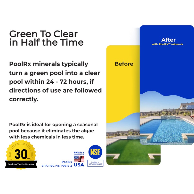 Pool RX 102001 6 Month Swimming Pool Algaecide Replacement, 8