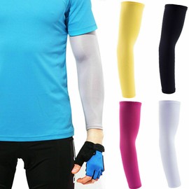Unbranded 1 Pairs Summer Arm Sleeves Arm Cover Sun UV Protection WHITE Arm Cover