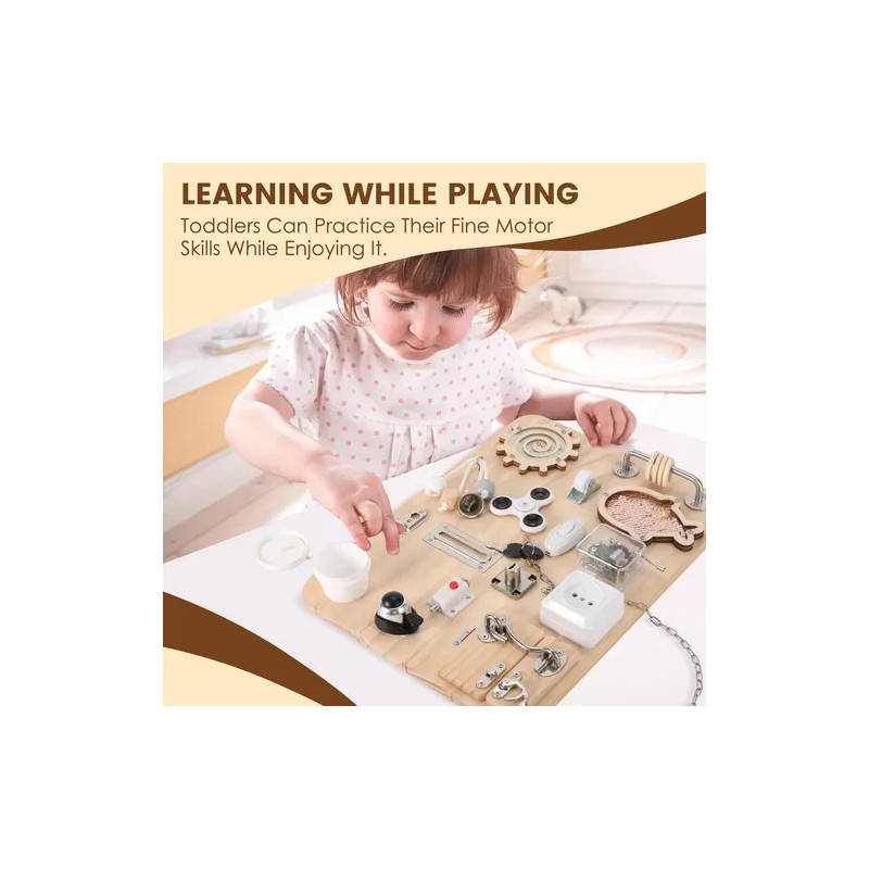 Pithfor Tabla Montessori De Madera Para Actividades