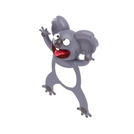 Cartoon Bookmarks, 3D Stereo Animal Original Cute Book Mark, PVC Ouch Series, Funny creatived Gifts for Kids, Adult (Koala)