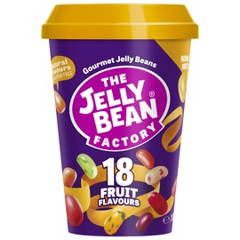 Jelly Bean Factory Fruit Flavours Cup | 18 Fruit Flavour Mix | Gluten and Gelatine free | Sharing candy (1 x 200g)