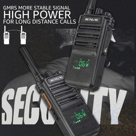 Retevis RB89 Long Range 2 Way Radios,Wireless Walkie Talkie, High Power,700,000 sq.ft/50 Floor,GMRS,Heavy Duty,2600mAh,With Earpiece, VOX,Professional Two Way Radios for School Church Security(2 Pack)