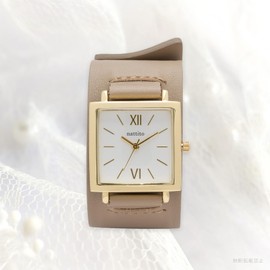 Fieldwork ST294-1 Women's Analog Wrist Watch, Leather Strap, Bangle, Kurund, Gray Beige, Light Gray, gray (light gray), Modern