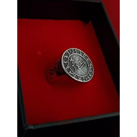 Sigil Occult Jewelry Grimorium  Verum Seal of Lucifer Ring goth punk occult alt church of satan - 12.5