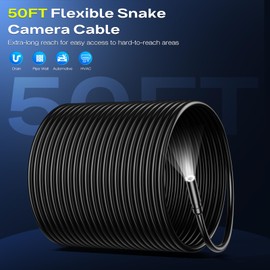 Endoscope Borescope Camera with Light, 4.3" IPS 1920P HD Inspection Camera