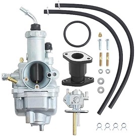 YFM125 Carburetor for Yamaha Breeze 125 1989-2004, YFM125 Grizzly 125 2004-2013 with Intake Manifold Boot/Fuel Valve Petcock Switch