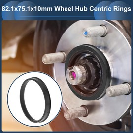 INFINAUTO 82.1mm to 75.1mm Car Wheel Hub Centric Rings Black Polycarbonate Wheels Center Shaft Shock Absorbing Hubrings 4 Pcs
