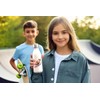 MAXIKIWI - Einwandige Wasserflasche mit Schraubverschluss, nicht isoliert, leichtes Aluminium,