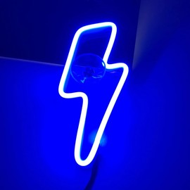 AuMoHall Car Interior Atmosphere Lights, Lightning Bolt Shape Car LED Ambient Light for Vehicle Side Triangle Back Window Decoration, Unique Car Interior Light to Express Yourself (Blue)