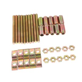 TEHAUX Panel Furniture Four-in-one Connectors Set 10 Pack Sturdy Iron for Cabinet Hardware