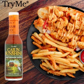 Try Me Cajun Sunshine Hot Pepper Sauce, 5oz Bottle (Pack of 3)