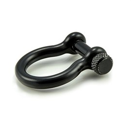 SET of 3 Steel Shackle, 30 x 25 x 25 MM with A High-Quality twist Omega-Shaped for Paracord Bracelets, strings, straps, collars, belt, etc. Colour: Black, Size: M-Marke Brand Ganzoo