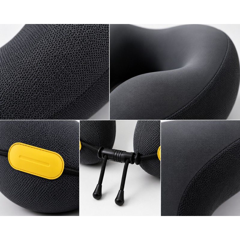 Memory Foam Travel Neck Pillow for Airplane & Daily Rest