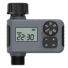 Smart Hose Watering Timer, Programmable Digital Sprinkler Programmable Water Valve Controller, Manual & Automatic Modes for Drip Irrigation Systems & Lawn Care