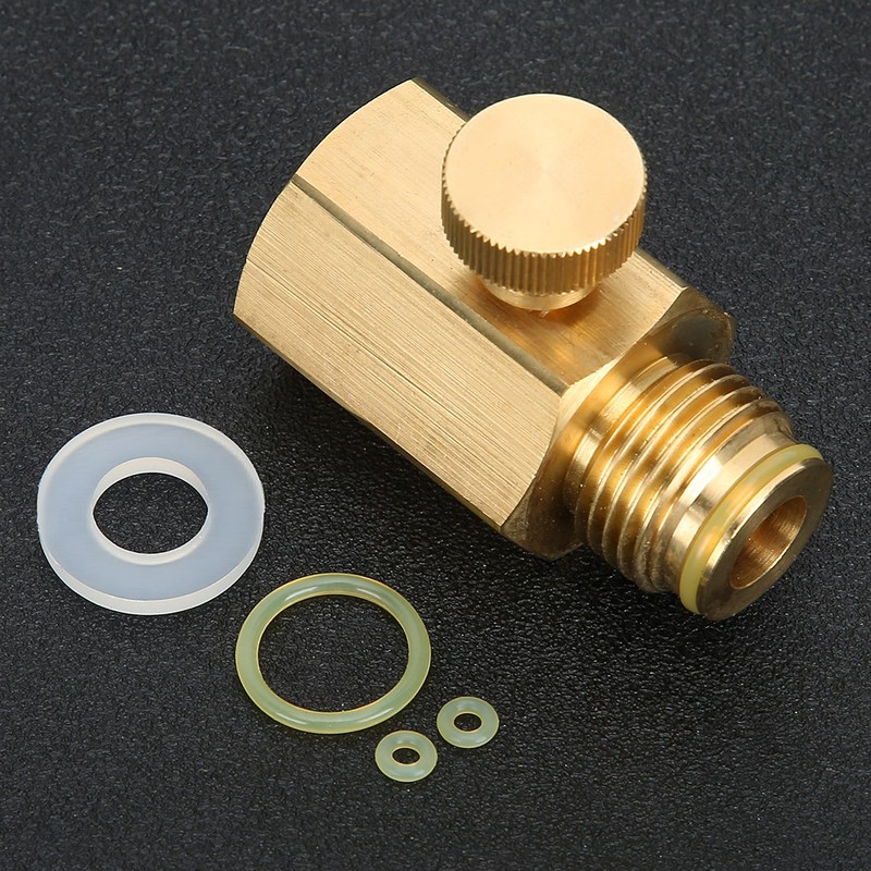 Soda Cylinder Adapter Valve with Switch Female Thread TR21-4 to