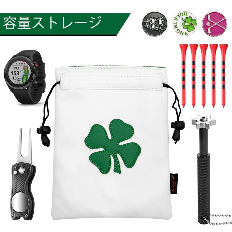 Golf Pouch Golf Ball Tennis Ball Storage PU Bag Ball