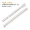 Y&Y Decor White Epoxy Coated Euro Drawer Slides 12"-22" -