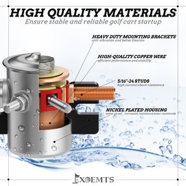 EZGO 36V Solenoid with Mount Bracket, #70 Series Continuous Duty Solenoid Relay for EZGO TXT&Marathon Electric Golf Cart, 4 Terminal Solenoids Relay with Resistor&Diode, OEM# 27855G01 11761G1 27805G02