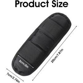 AHQiZFX Paquete de 2 almohadillas para orejas para correa de hombro, almohadillas para orejas para correa de hombro extra gruesas, bolsas de equipaje extraíbles negras, almohadillas para orejas para correa de