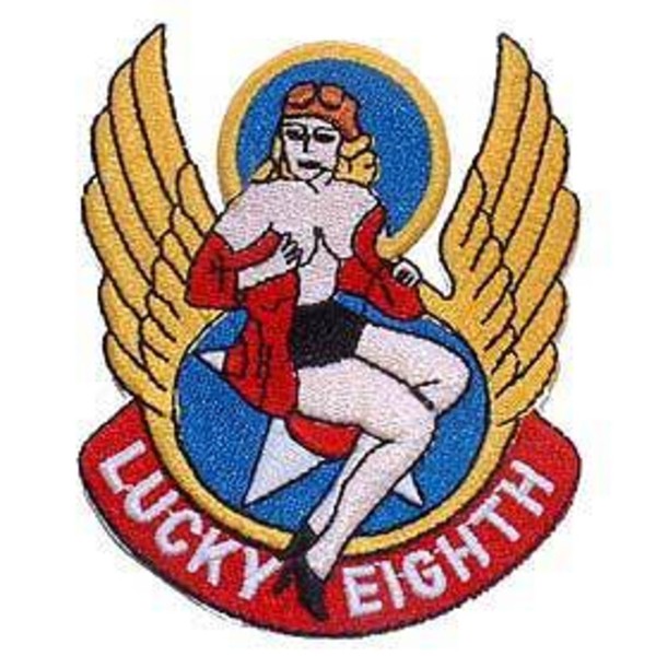 EagleEmblems PM0848 Patch-Nose Art,Lucky EIGH (3.5'')