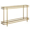Robillard 52'' Wide Rectangular Console Table in Brass