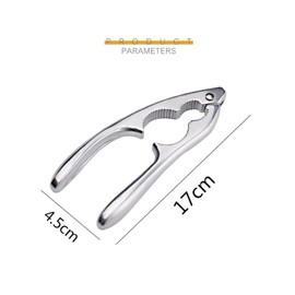 Multifunctional Stainless Steel Nut Opener for Walnut Hazelnut Almond Pecan Crab Shell.
