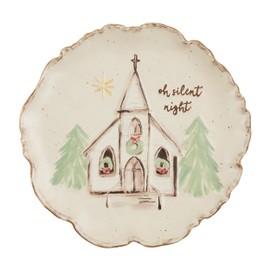 Mud Pie Round Church Platter; 12" dia