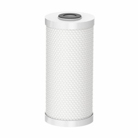 Kintim 10x4.5 inches Activated Carbon Block Water Filter with 5 Micron Pleated Polyester for Anti-clogging and High Flow, Compatible with KTM-02