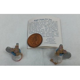 Enesco Vintage Enesco Pennywhistle Lane Choir Boys Mini Mice Angel Choir  (2) Figurines