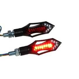 LED Mini Indicator Tail Light Combi Black Tinted Universal M8 Motorcycle Streetfighter Custom Quad ATV
