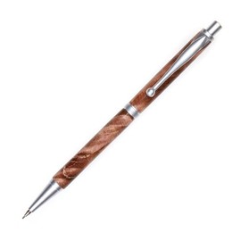 Lanier Pens Slimline Pencil - Brushed Satin - Brown Box Elder