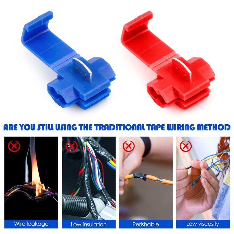 KFDDRN Cable Branch Connector, 100 pieces Branch Connector, Car Current