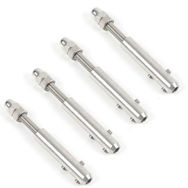 STFALI Wire Rope Terminal Screw Terminal for Wire Rope 4 mm - Pack of 4 - Wire Rope Tensioner Rope Tensioner Stainless Steel for Fixing Tensioning