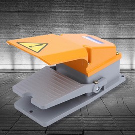 Foot Switch Industrial Aluminum Shell Foot Controller Momentary Non Slip Foot Pedal Switch for Machine Tool Equipment