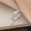 NEVEGE Silver Rings for Women Infinity Love Promise Rings Silver